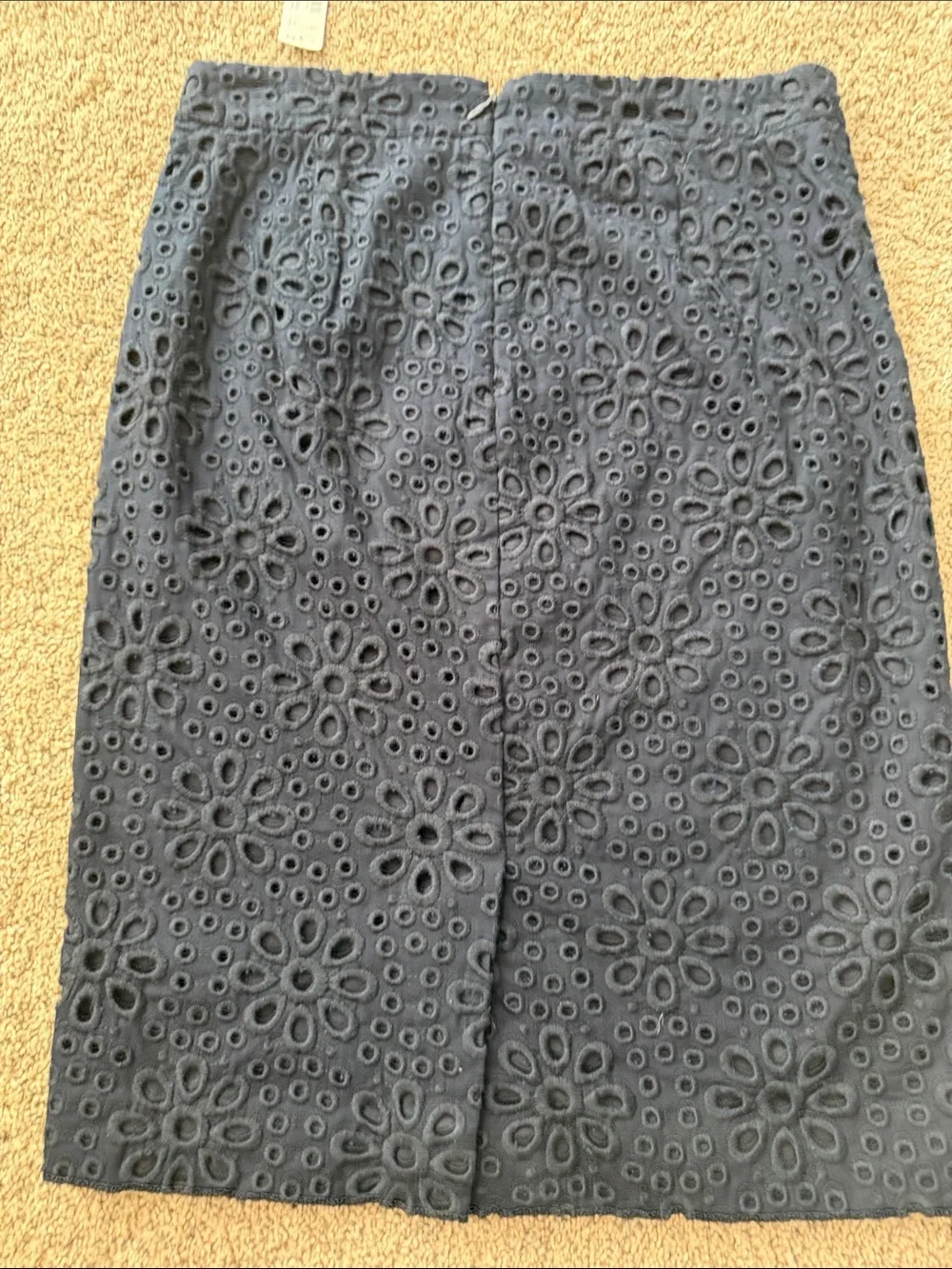J. Crew Navy Crochet Pencil Skirt